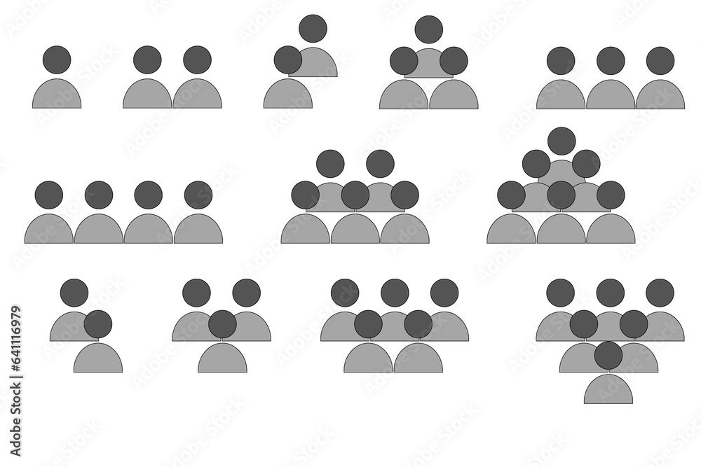 People group icon set. Team people. User profile symbol. Group of people or group of users People group icon set. Team people. User profile symbol. Group of people or group of users