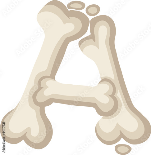 Bone Alphabet Letter A