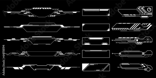 Sci-fi futuristic hud dashboard display virtual reality technology screen. User Interface set. Statistics, Data information infographic. Vector graphic	
