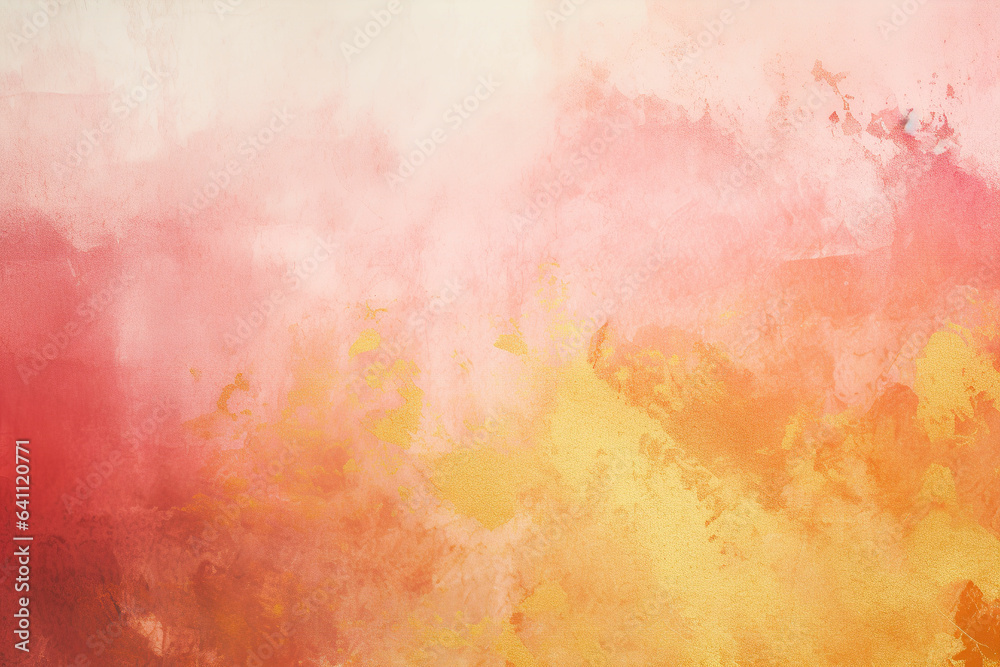 watercolor abstract background with orange, yellow and pink colors