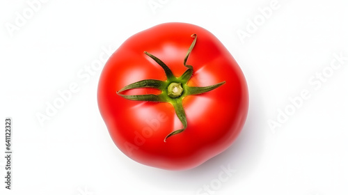 Close up sweet marmande tomato isolated on white background 