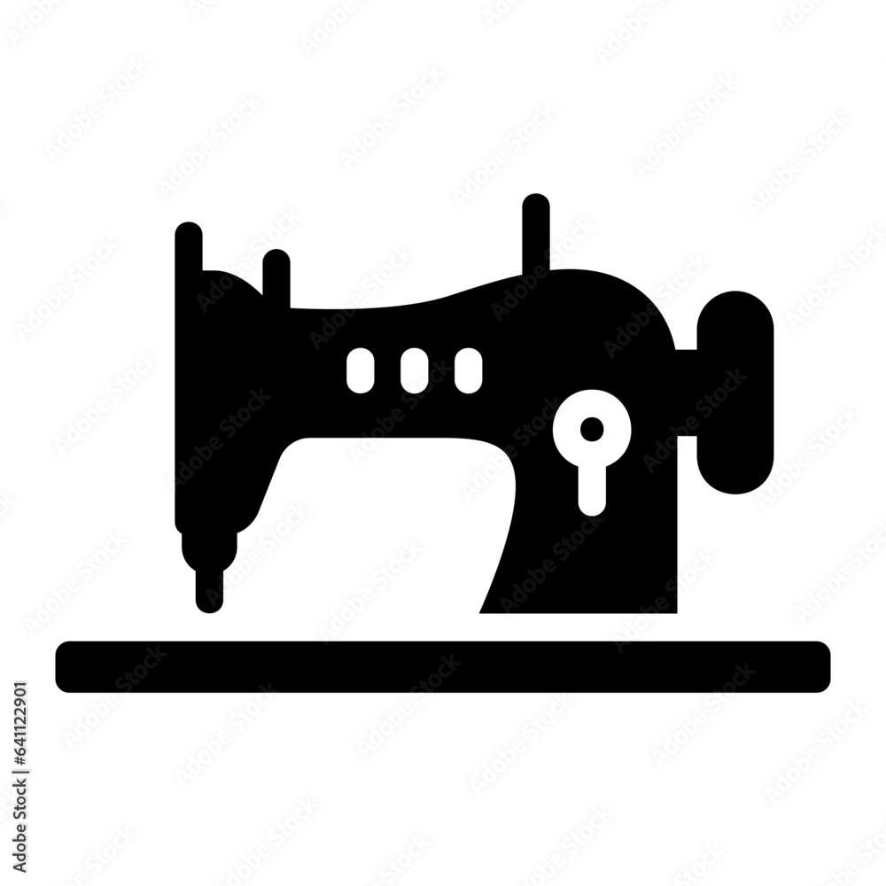 sewing machine glyph icon