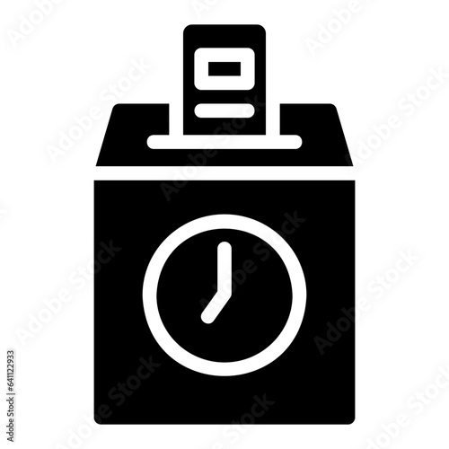 working hours glyph icon