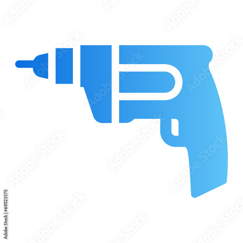 machine drill gradient icon