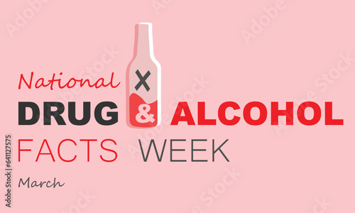 National drug and alcohol facts week. background, banner, card, poster, template. Vector illustration.