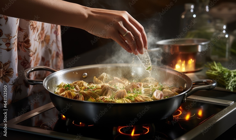 hands cooking, in the kitchen . Generative AI hands cooking, in the kitchen . Generative AI