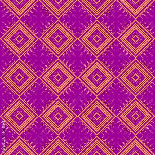 Wallpaper Mural Draw yellow lines together into a rectangle and pattern with purple background, design, fabric pattern, pattern for use as background, art. Torontodigital.ca