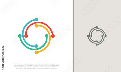 Global Community Logo Icon Elements Template. Community human Logo template vector. Community health care. Abstract Community logo. Human Resources Consulting Company.