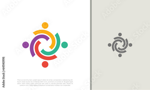 Global Community Logo Icon Elements Template. Community human Logo template vector. Community health care. Abstract Community logo. Human Resources Consulting Company. #641140998