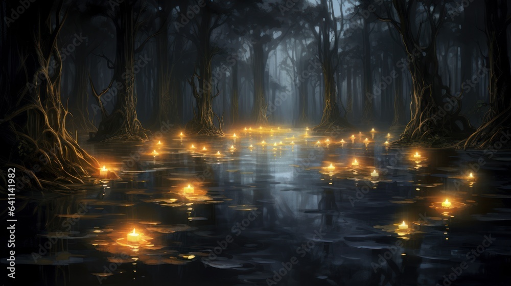 Candles melting into rivers, carrying the echoes of long-forgotten whispers | generative AI