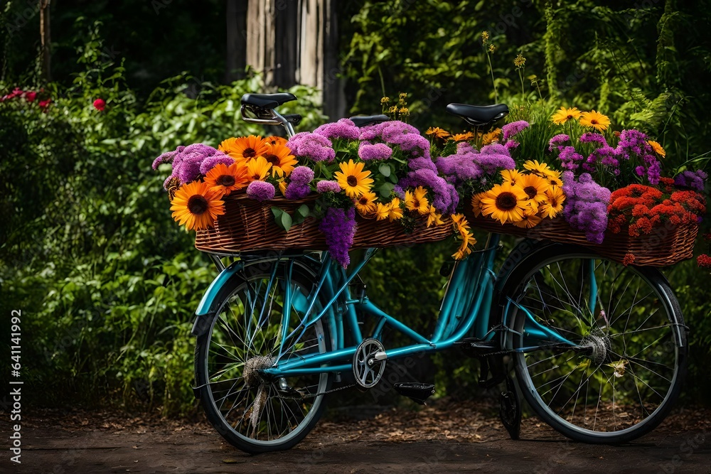 bicycle and flowers