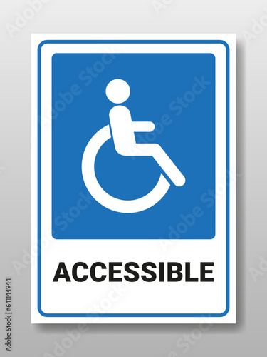 Disabled sign sticker. Specifically for disabilities. Vector illustration on isolated background