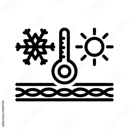 Black line icon for Insulated