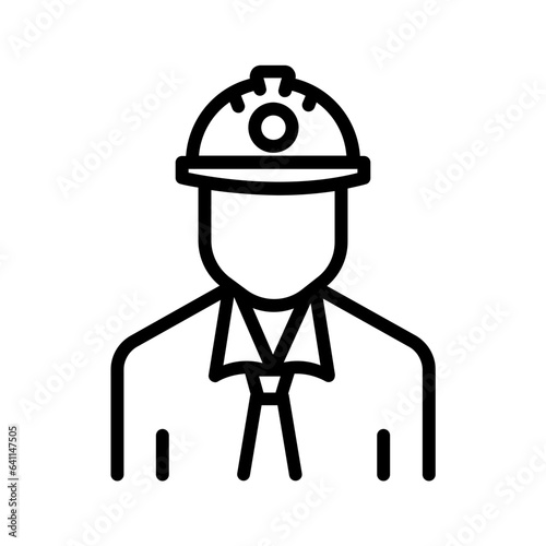 Black line icon for Contractor