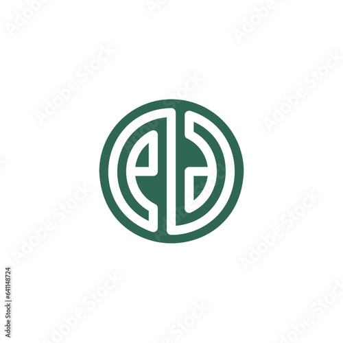 Letter EN or NE logo