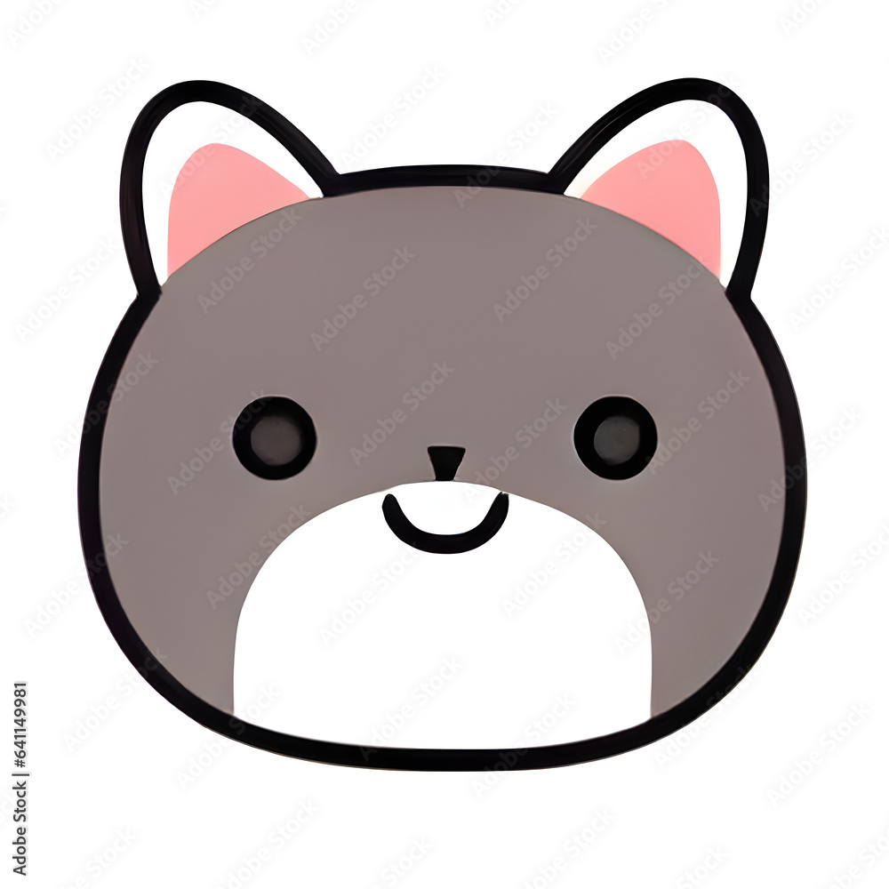 minimalistic cat stickers Ai generated