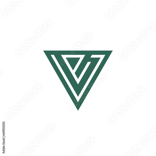 Letter EV or VE logo