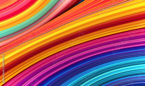 Abstract wave wallpaper. Bright rainbow wallpaper. For banner  postcard  book illustration . Created with generative AI tools