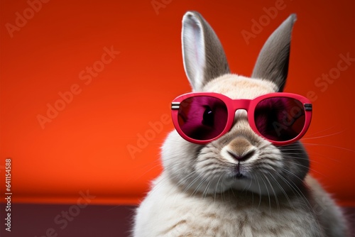 Isolated background highlights bunnys trendy glasses and charismatic charm © Muhammad Ishaq