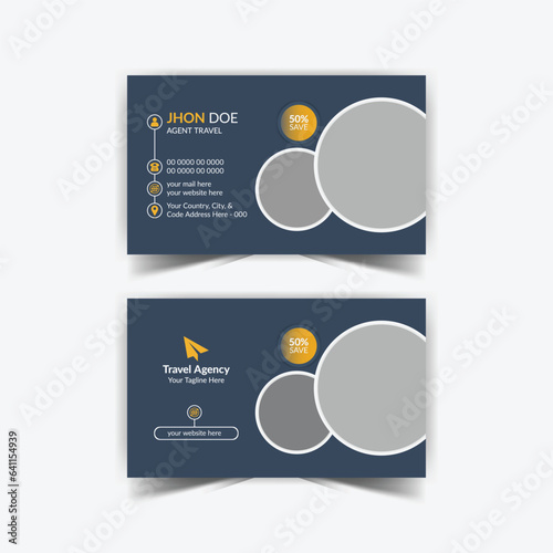 Travel Agency Business Card Print Template 