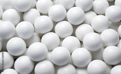 Lot of bright white golf balls as a background. 