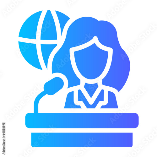 news anchor Gradient icon