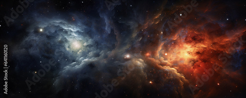 space galaxy cloud nebula. Starry night panorama.  