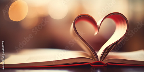 inside of book heart.. Generative AI