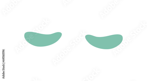 Cosmetic, caring patches, eye masks.
The concept of facial skin care, beauty procedures.
Vector flat design illustration isolated on white background.