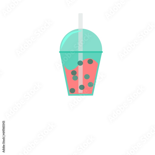 Thé glacé avec des billes de tapioca