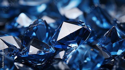 Sparkling blue diamond background