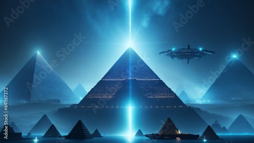 Alien Armada Encircles Enigmatic Pyramid