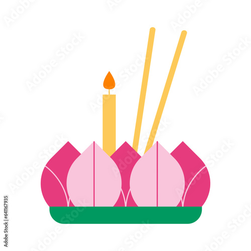 Krathong flat illustration