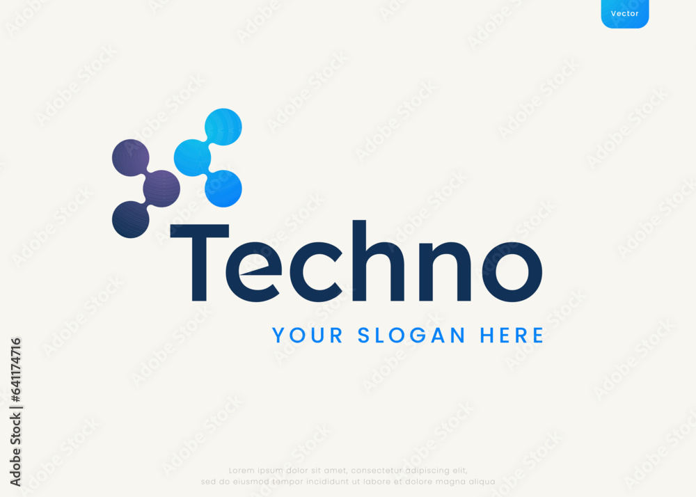 dot circle technology connection logo design dot circle technology connection logo design