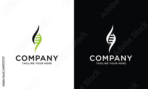 DNA logo design template.icon for science technology.