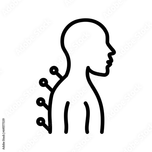 Black line icon for Agopuntura