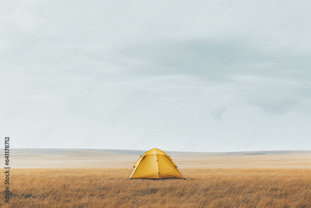 Camping in beautiful scenery