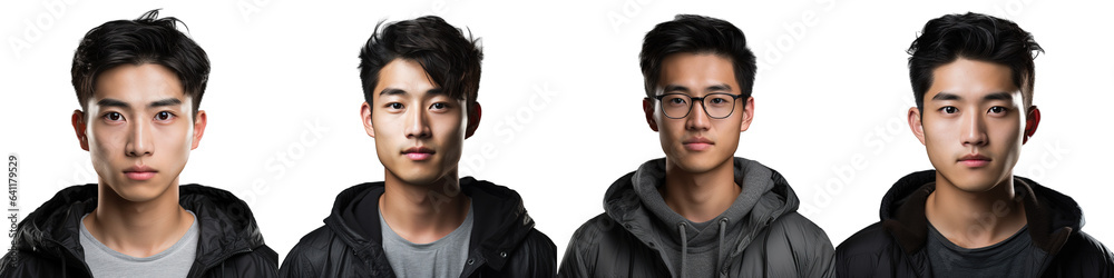 Young Asian man photographed against transparent background Young Asian man photographed against transparent background