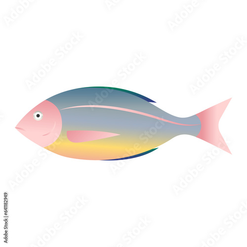 Fish gradient illustration