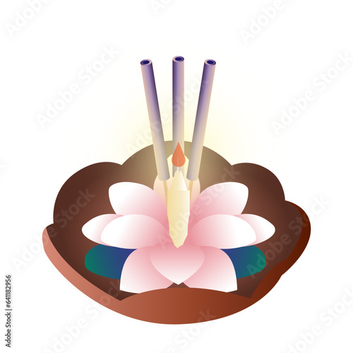 Krathong gradient illustration