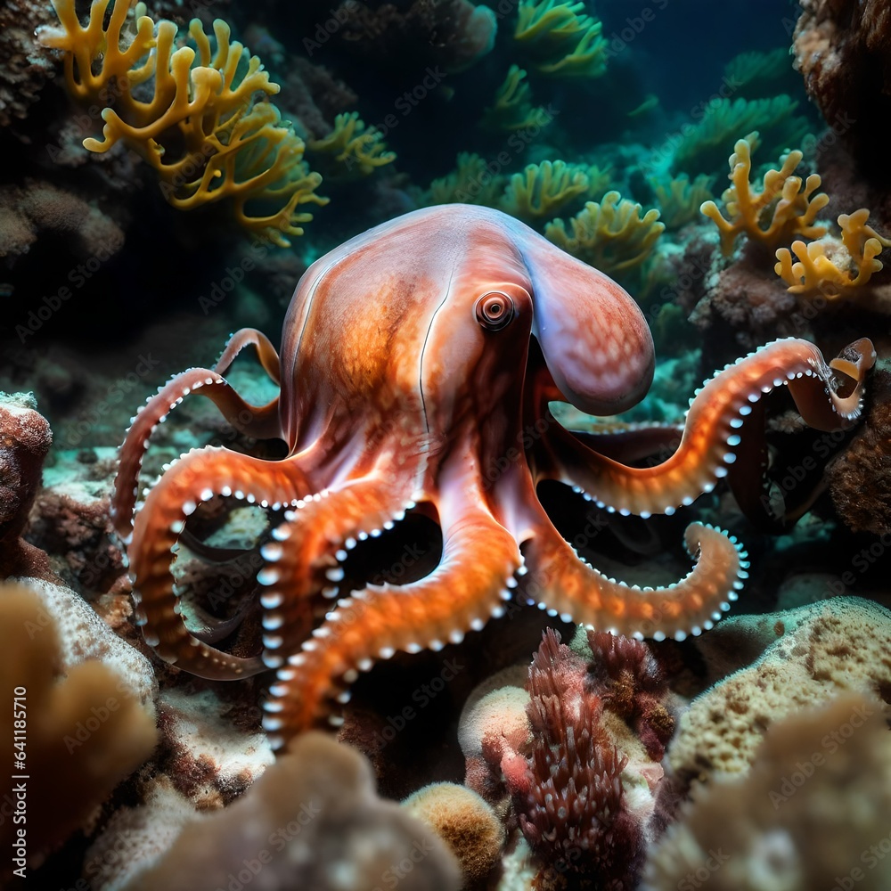 octopus in aquarium octopus in aquarium