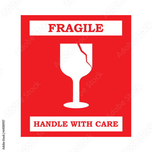 Fragile flat icon