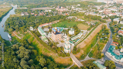 Ryazan, Russia. Ryazan Kremlin - The oldest part of the city of Ryazan, Aerial View