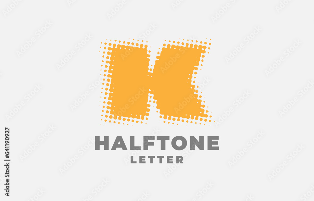 Fototapeta premium letter K halftone vector logotype design