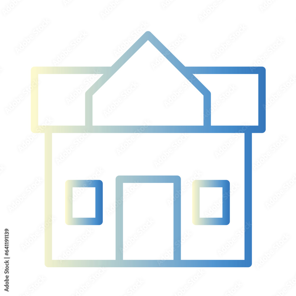 House Hut Village Gradient Icon House Hut Village Gradient Icon