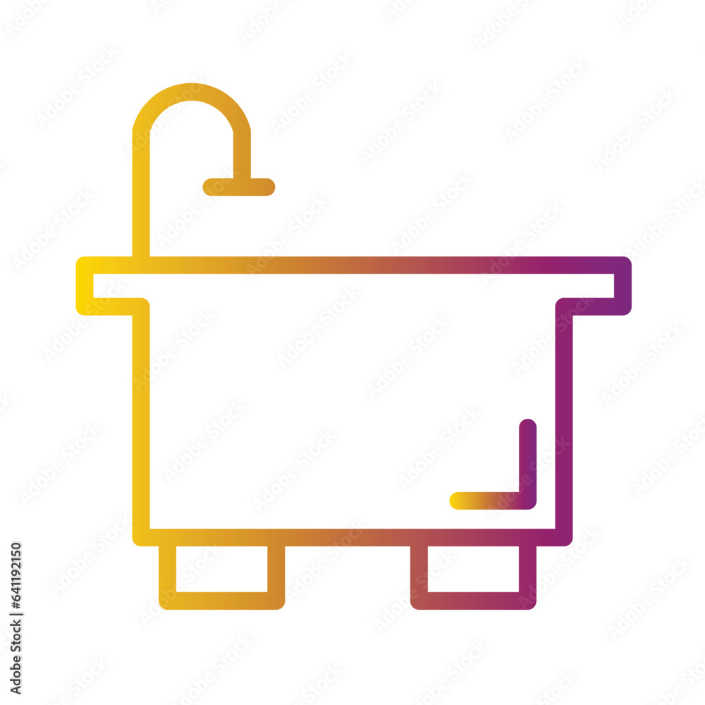 Shower Bath Tub Icon