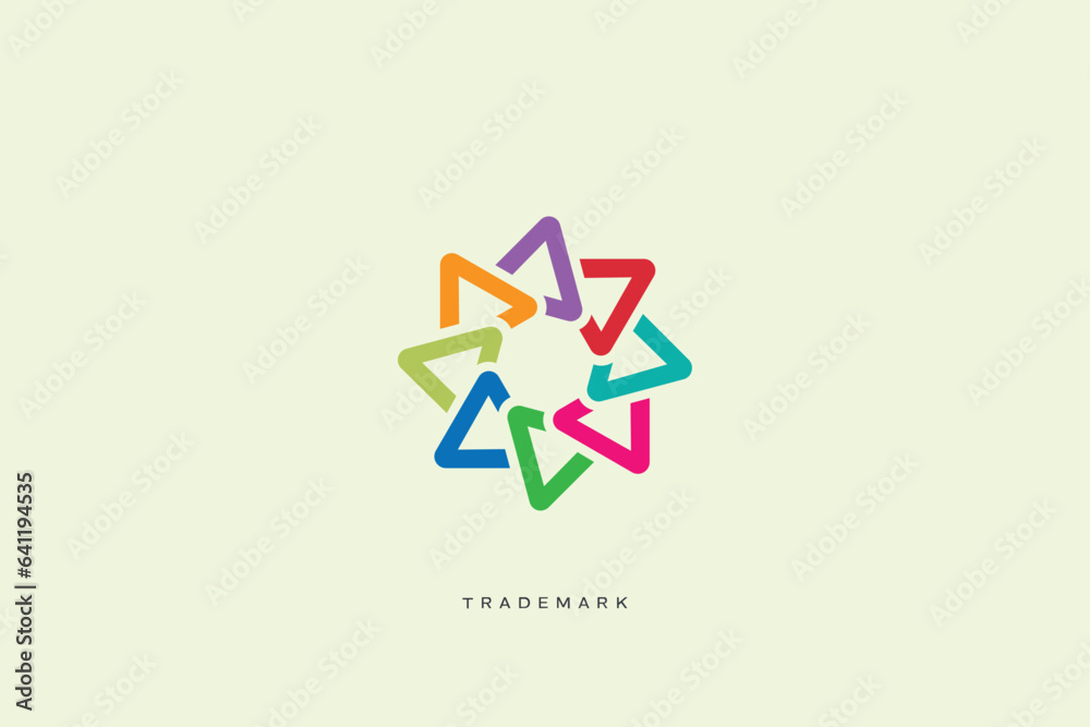 Abstract marketing trading networking vector logo