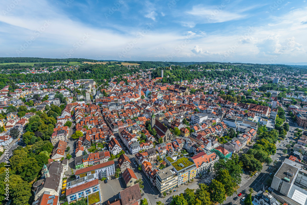 Die ehemalige Reichsstadt Ravensburg im Luftbild, Blick zur Altstadt