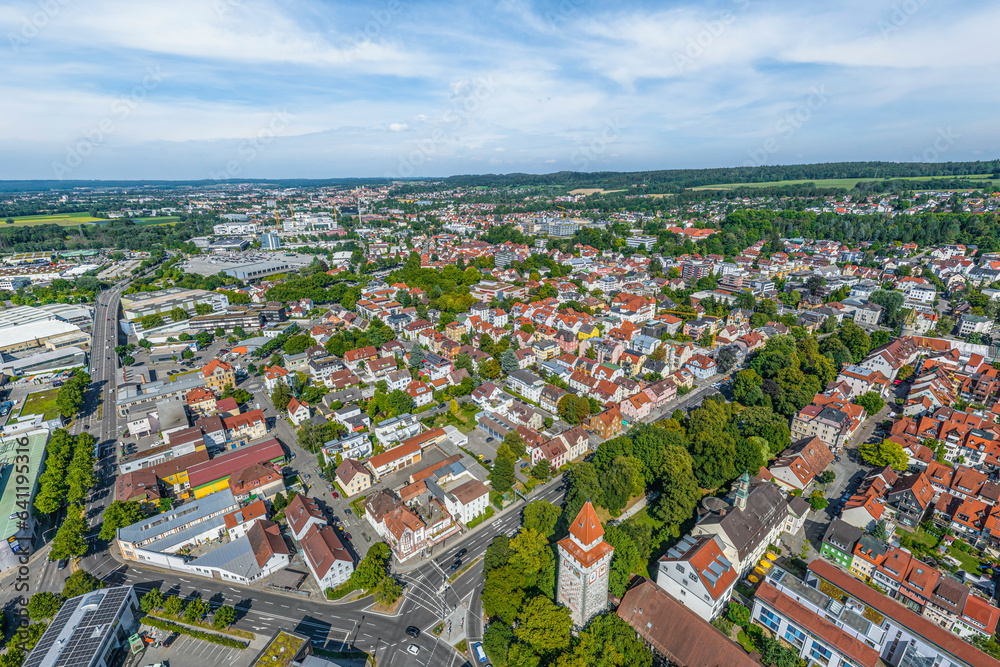 Ausblick auf Ravensburg in Oberschwaben, Blick zur nördlichen Innenstadt