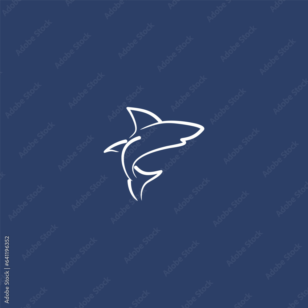 Fototapeta premium Shark logo design vector template